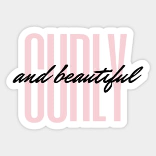 Curly and Beautiful Sticker